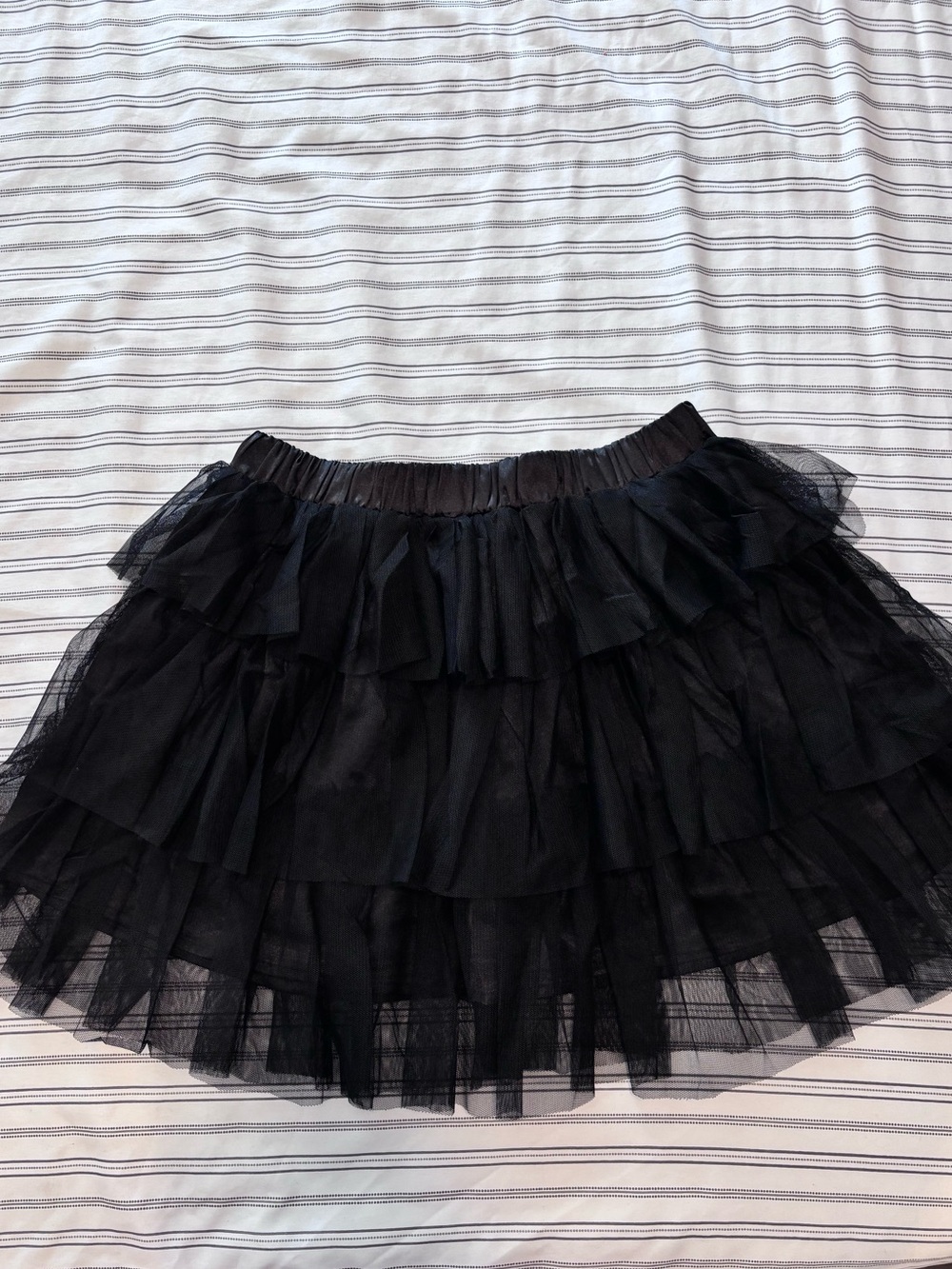 LittleforBig Black Tulle Ruffle Skirt Balletcore